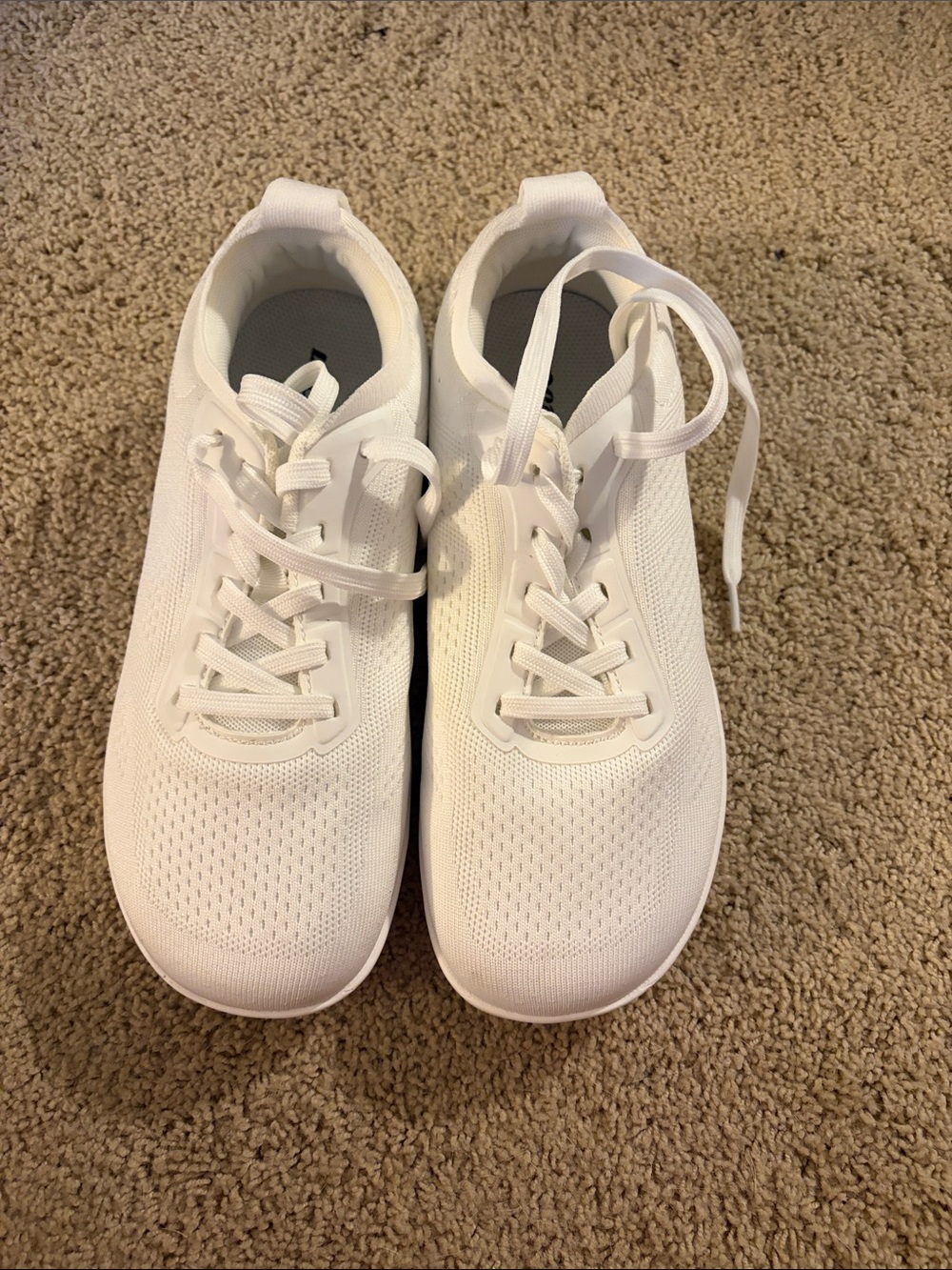 Amazon Women's All-White Knit Athletic Sneakers